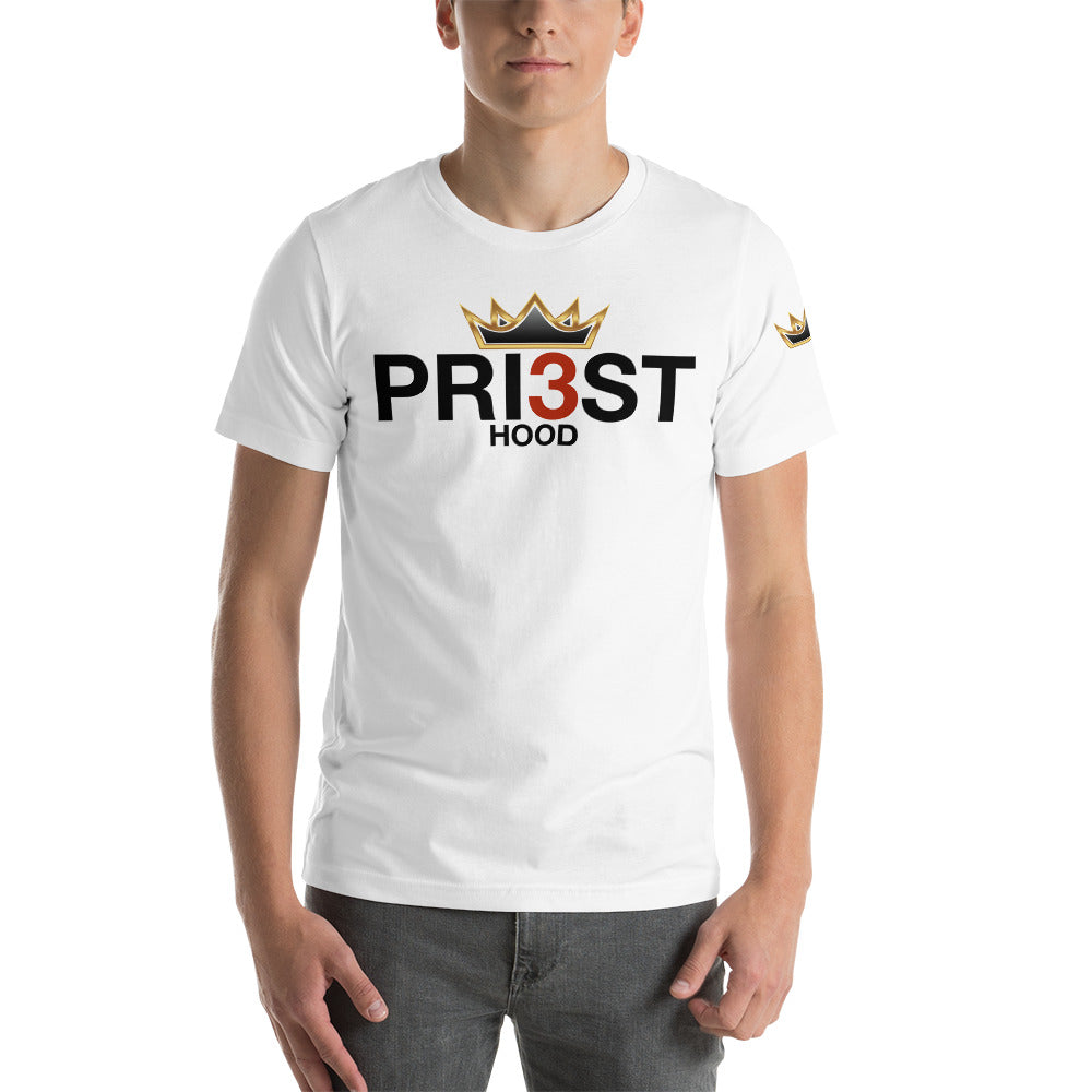 PRI3STHOOD (black text) Unisex t-shirt