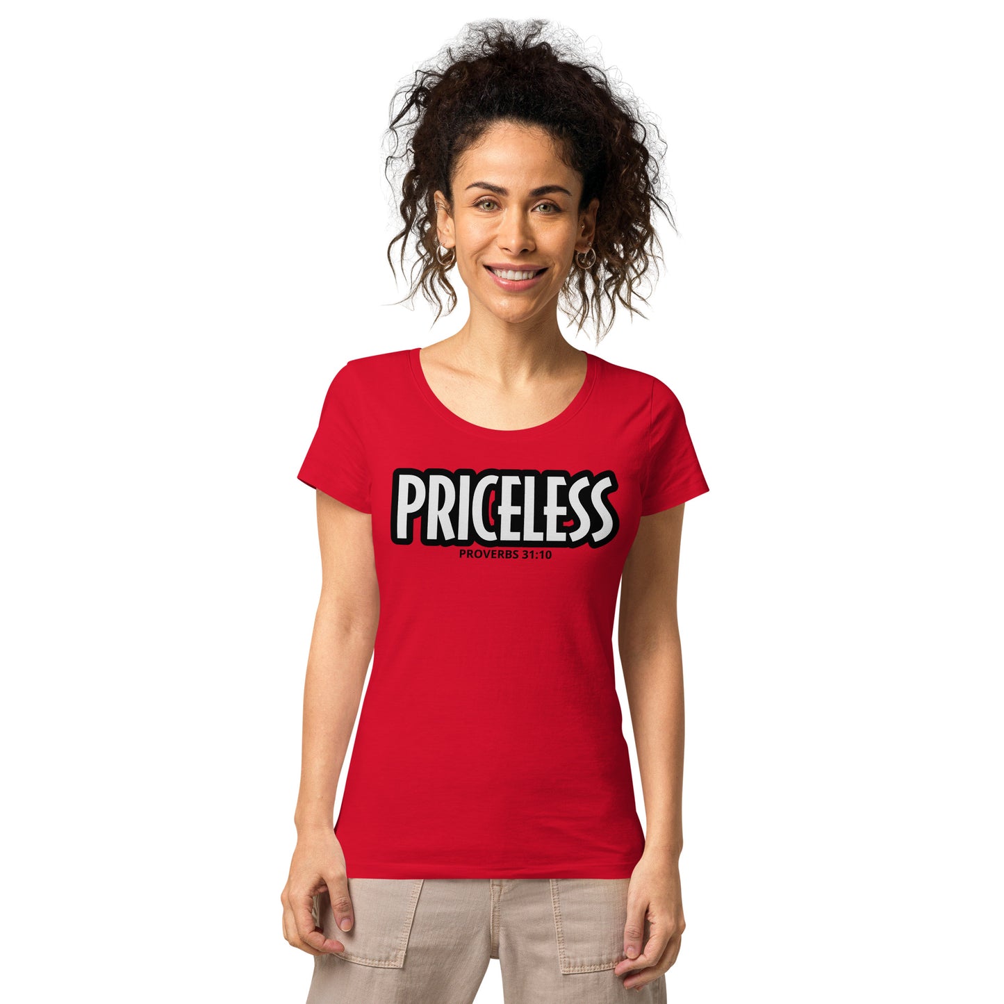 PRICELESS (proverbs) Women’s cut organic t-shirt